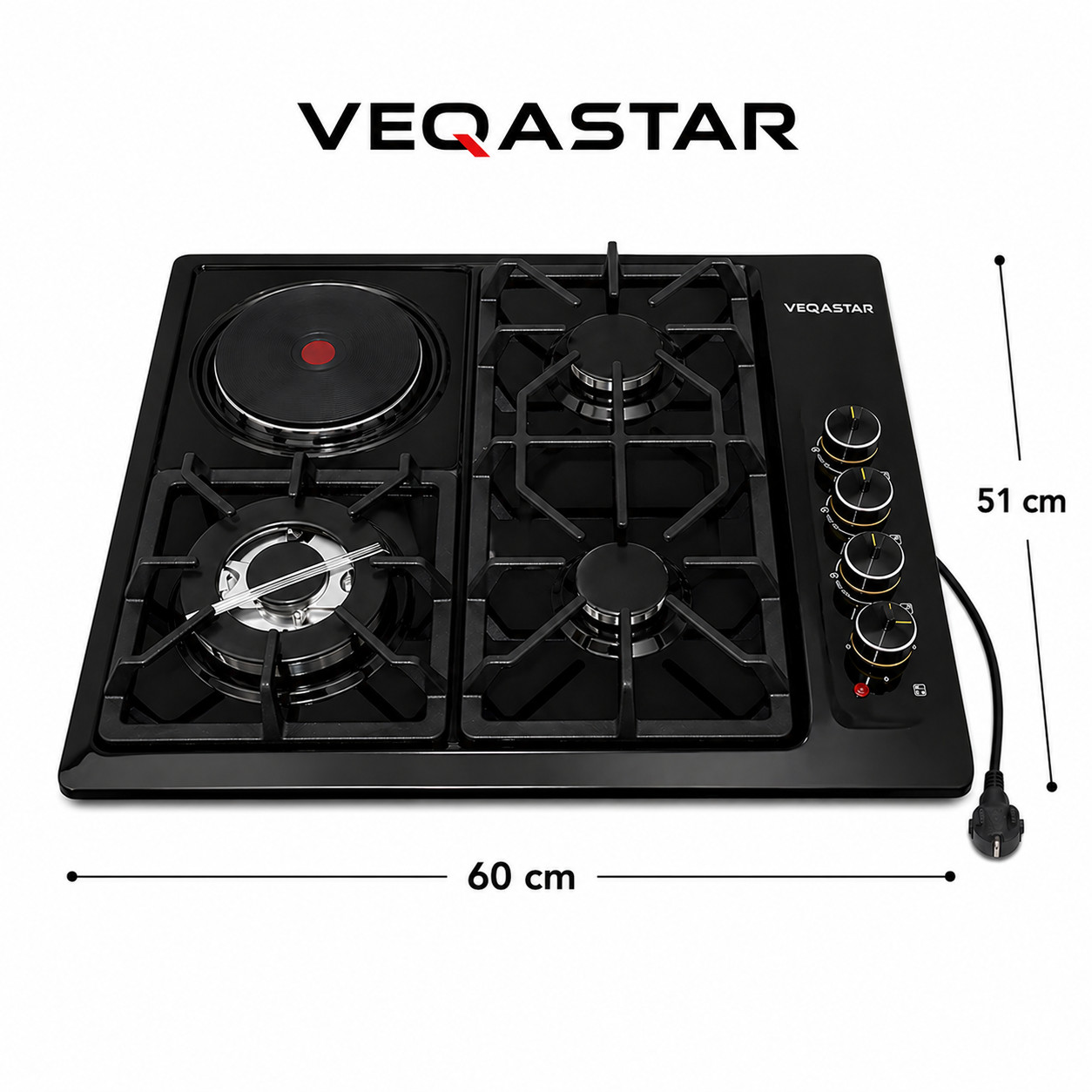 Quraşdırılan bişirmə səthi Veqastar Mebel Qazı Qara AZ-8263