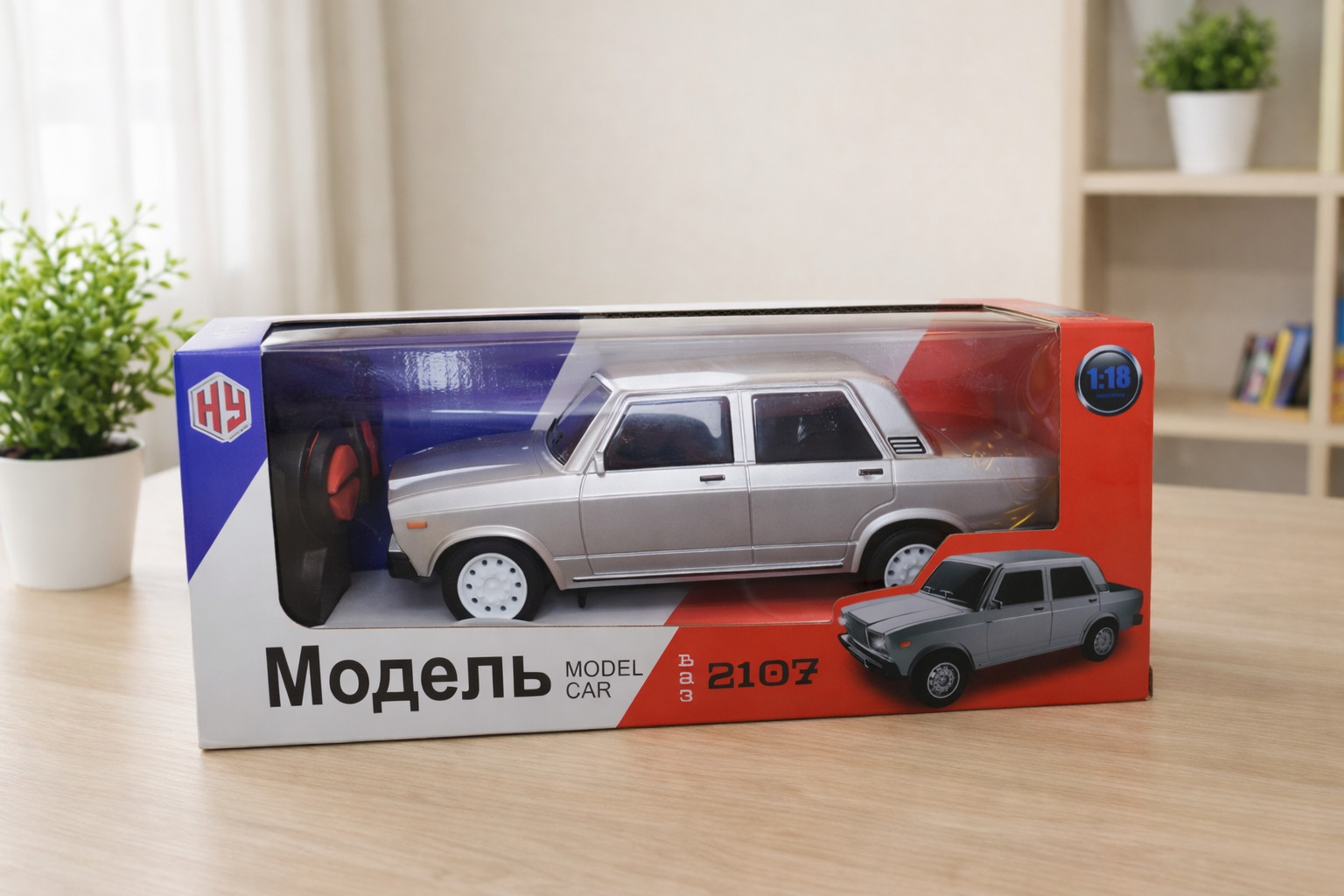 Maşın VAZ 2107 1:18, gümüşü