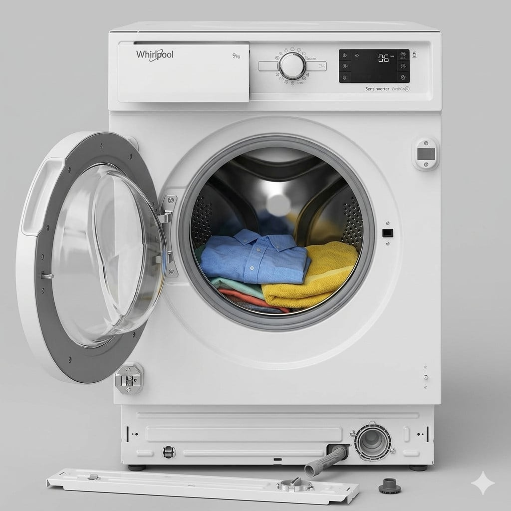 Paltaryuyan-qurudan maşın Whirlpool BIWDWG961485EU 9 kq yuma 6 kq qurutma 1400 dövr/dəq Ağ