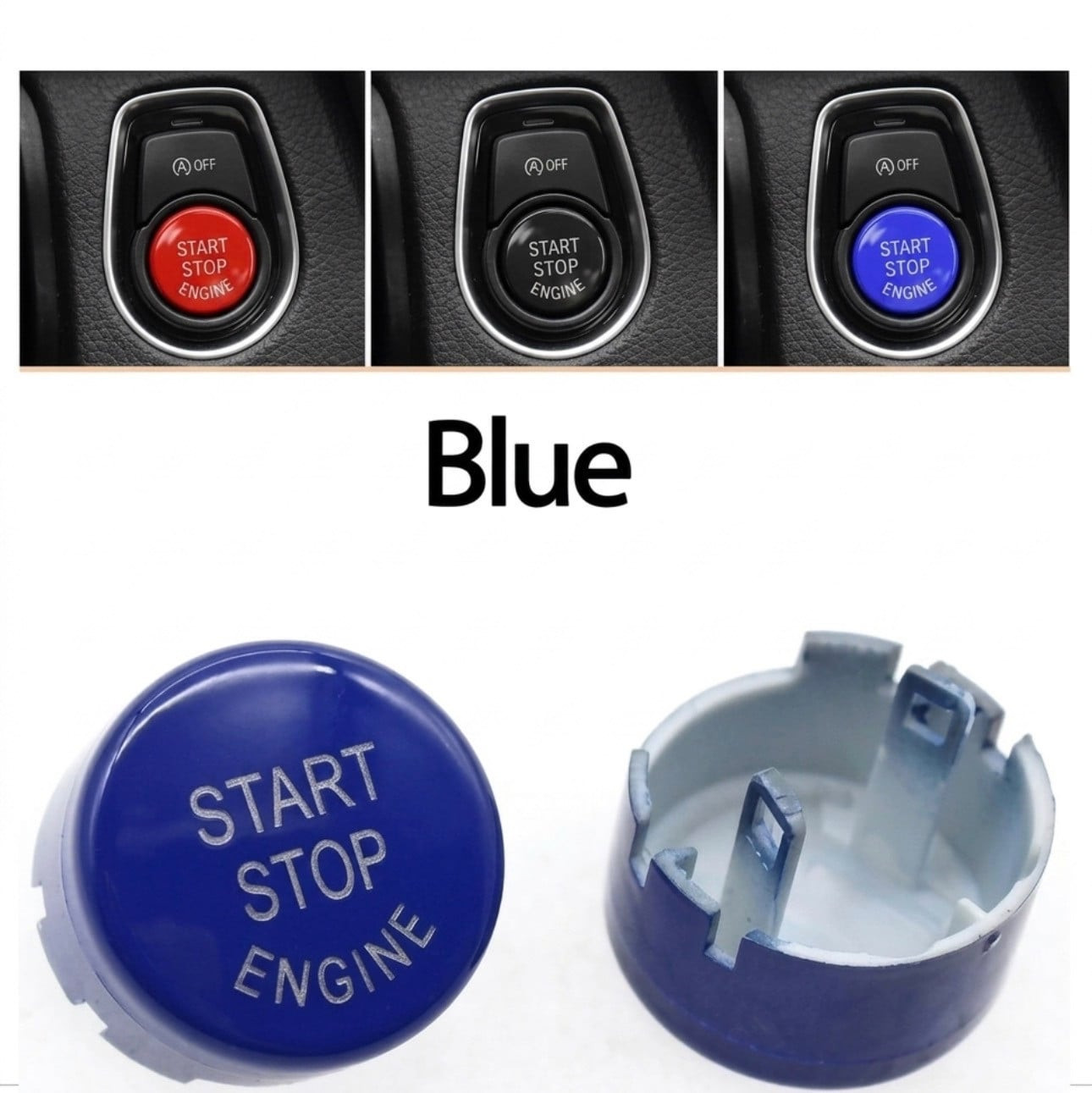 Starter düymə qapağı BMW F10 LCI F07 F06 F11 F12 F13 F01 LCI GKL Mavi
