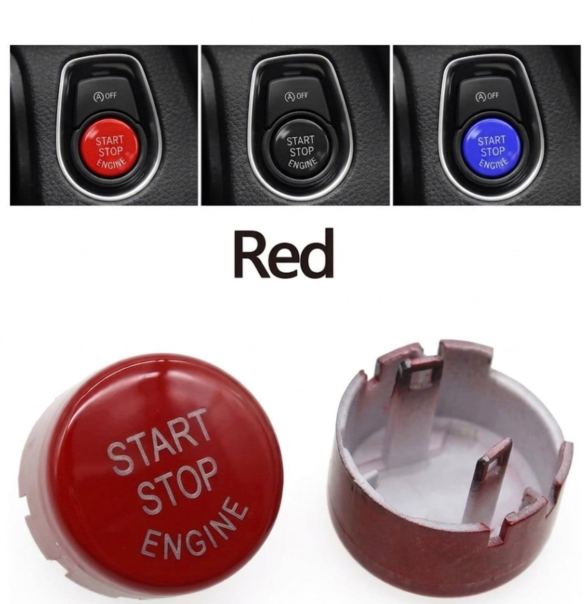 Start Stop düyməsi qapağı qırmızı BMW F10 LCI F07 F06 F11 F12 F13 F01 LCI GKL üçün