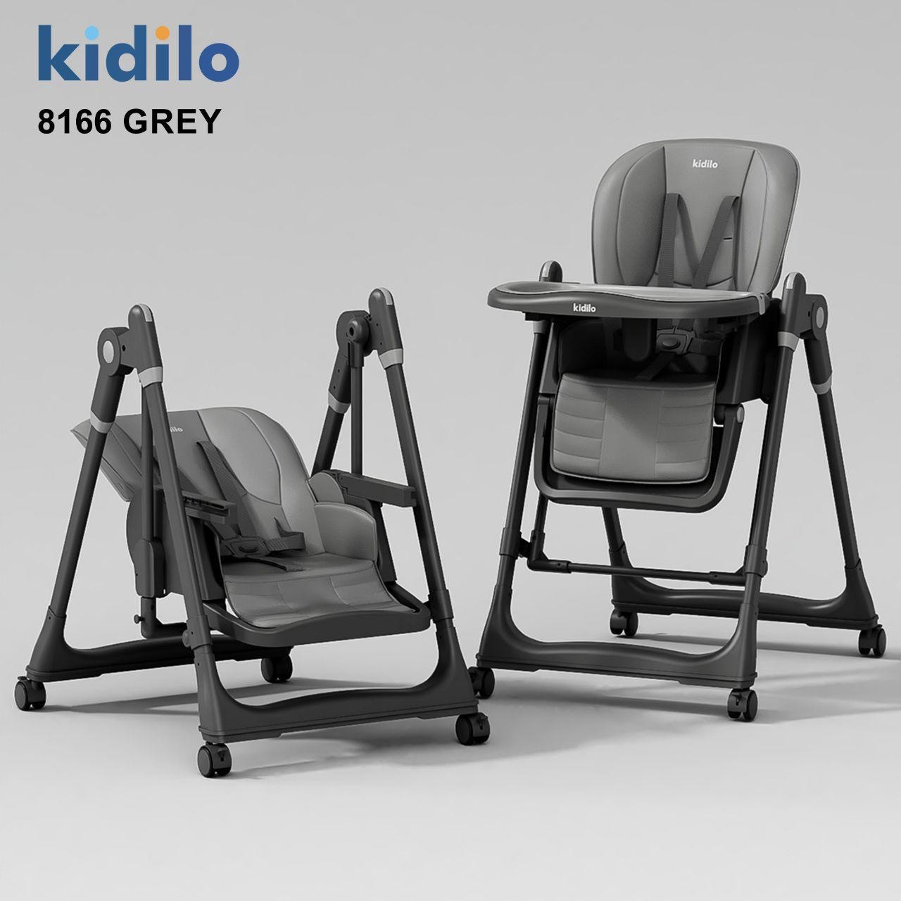 Uşaqlar üçün yedizdirmə oturacağı Kidilo 8166, 4+ ay, boz