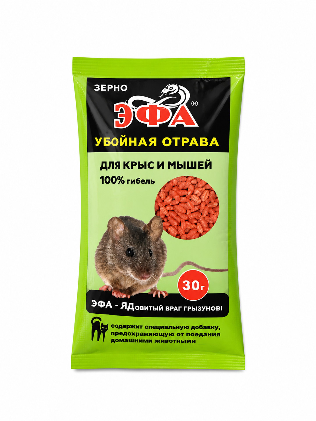 Gəmiricilərə qarşı tələ ЭФА Убойная отрава, 0.3 kq