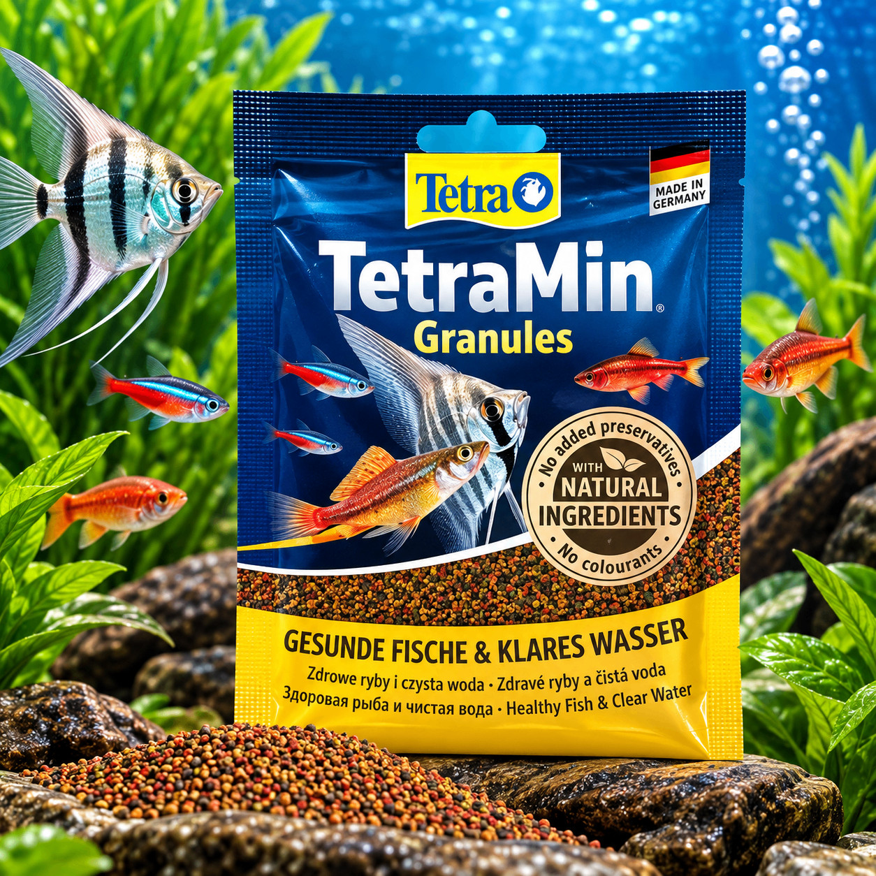 Balıqlar üçün quru yem TetraMin Granules, 15 q