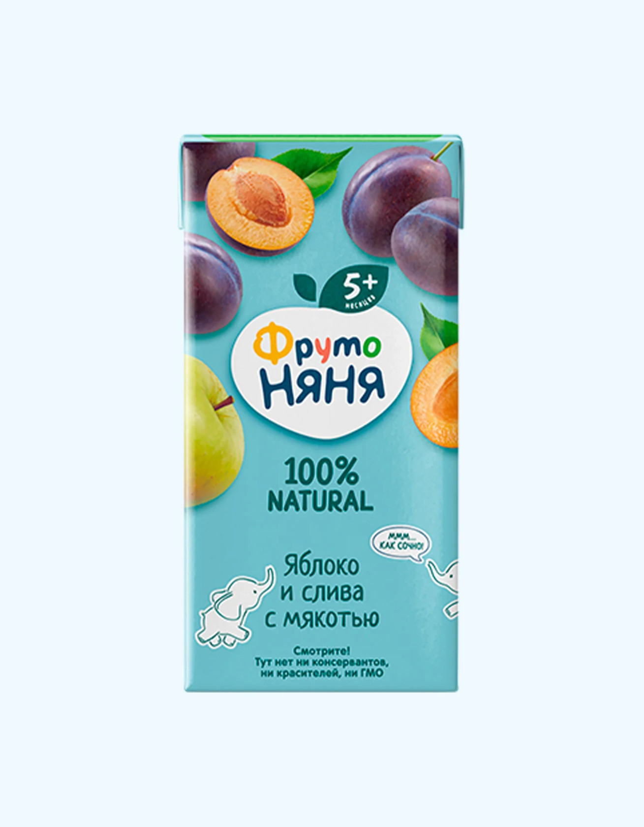 Uşaq şirəsi ФрутоНяня яблоко и слива, 5+ ay
