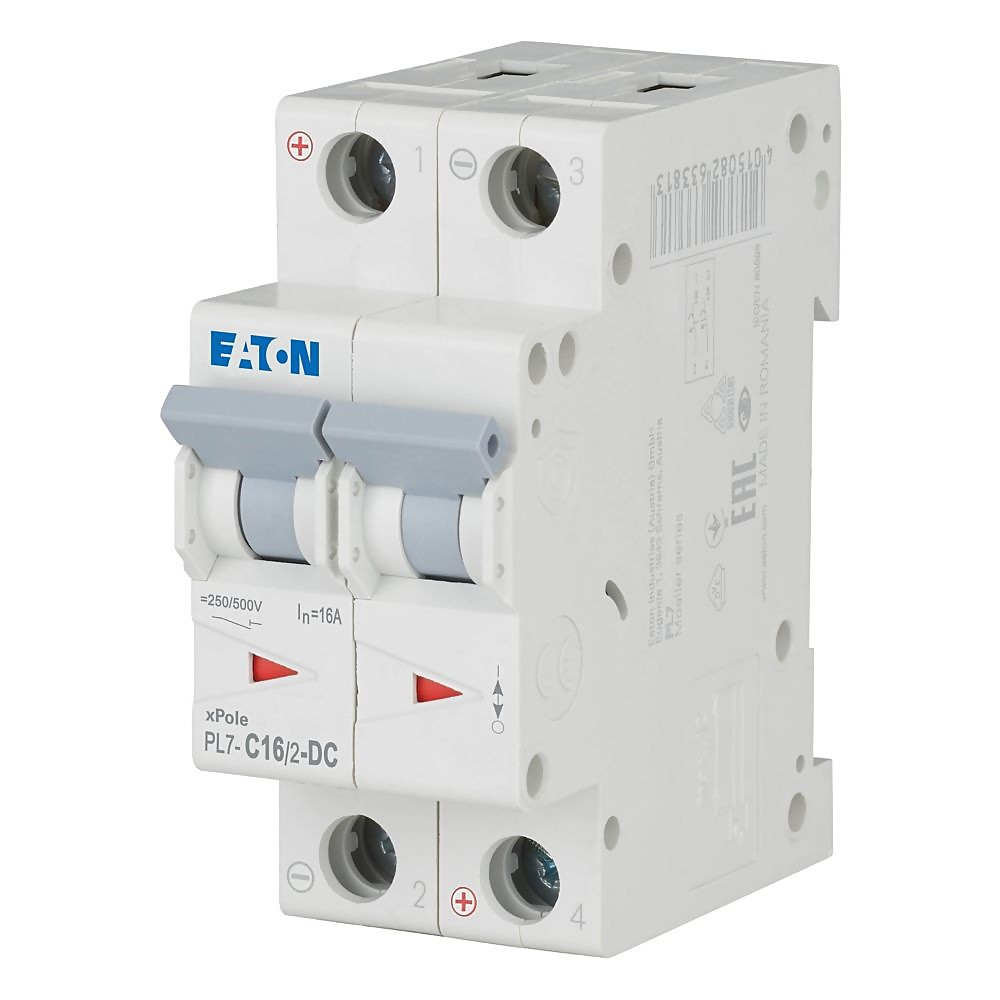 Avtomatik açar Eaton PL7-C16/2-DC, 16A, 10kA