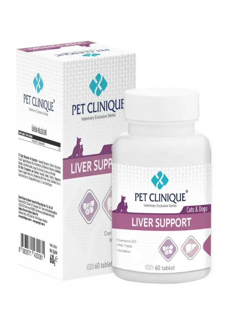 Qida əlavəsi it və pişiklər üçün Pet Clinique Liver Support, 60 əd