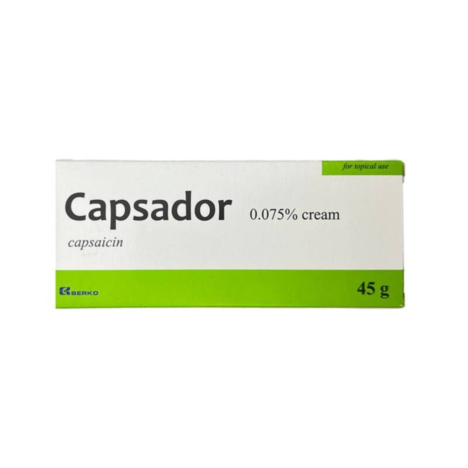 Ağrı və qızdırma krem Kapsador 0.075% 45 q