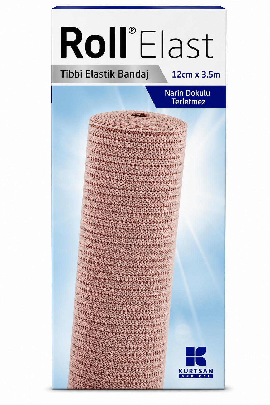 Elastik bint Roll dəri rəngi 12 sm x 3.5 m