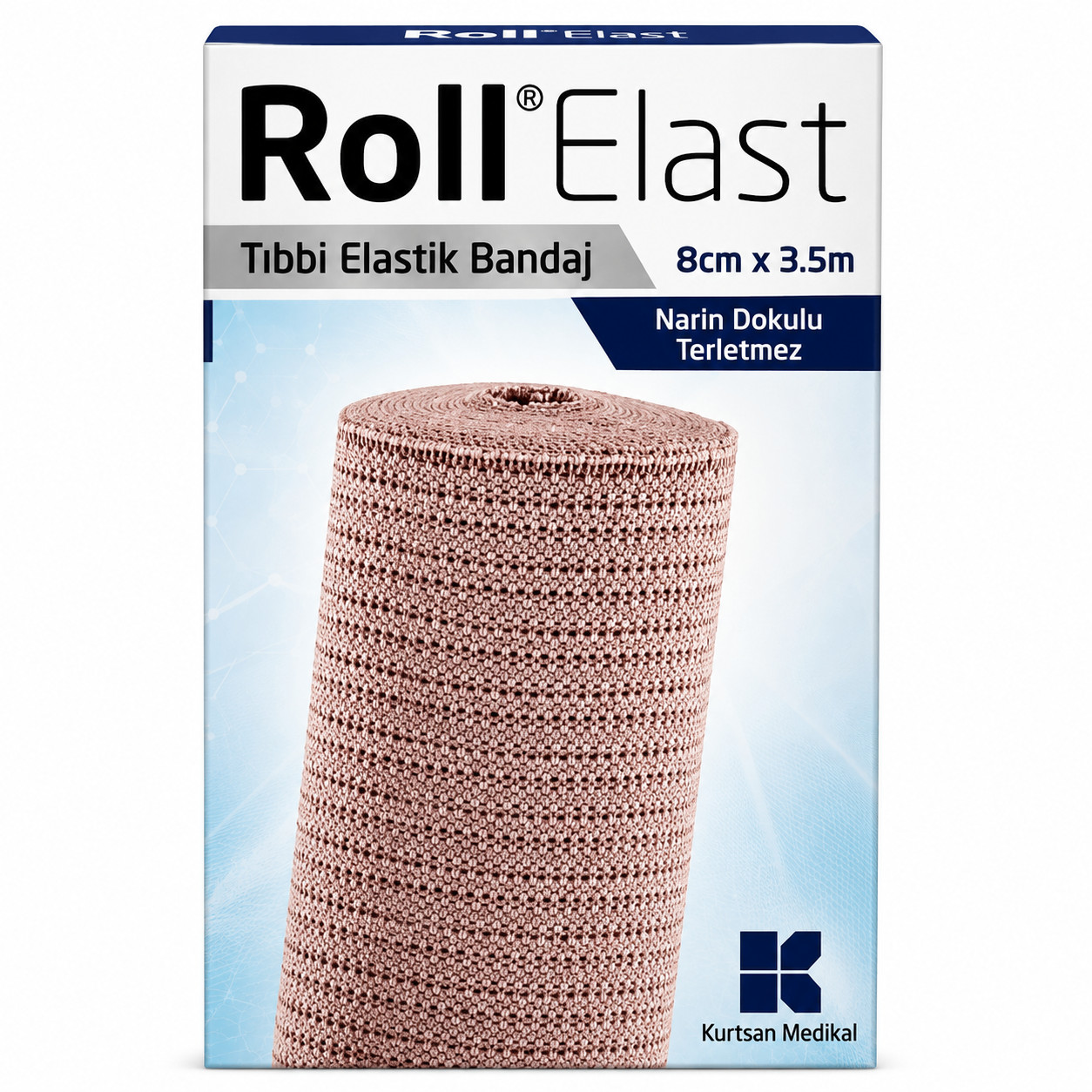 Elastik bint dəri rəngi 8 sm x 3.5 m