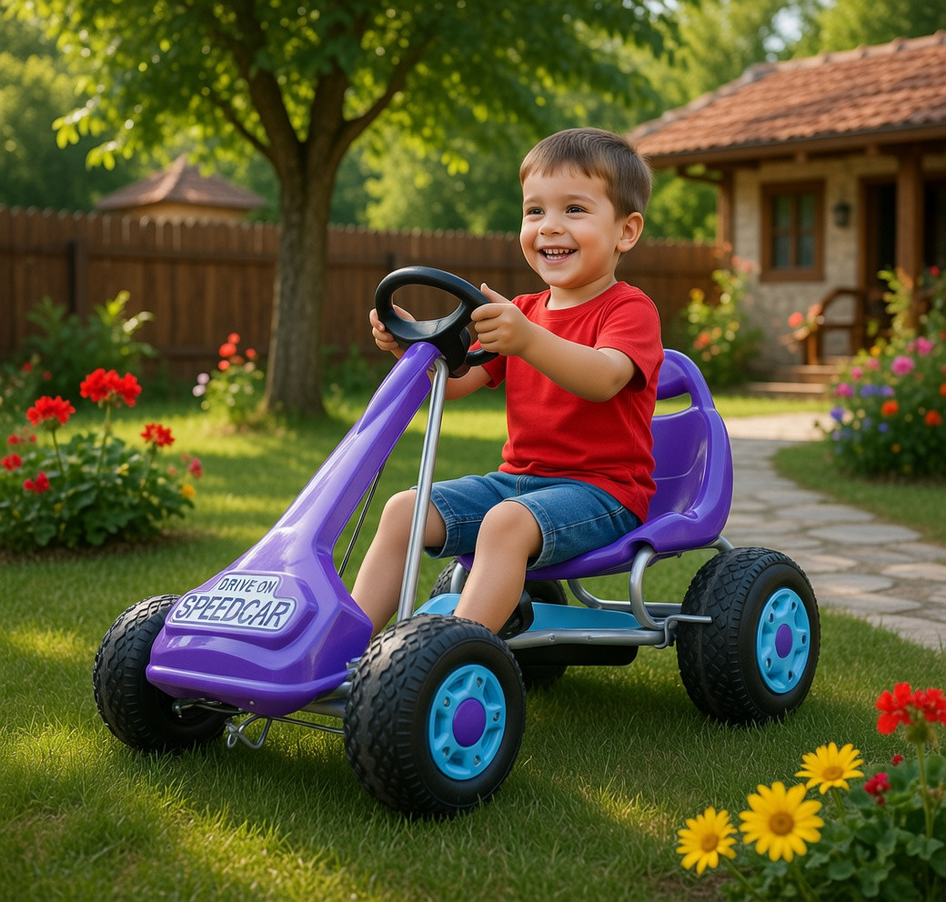 Uşaqlar üçün velomobil, bənövşəyi