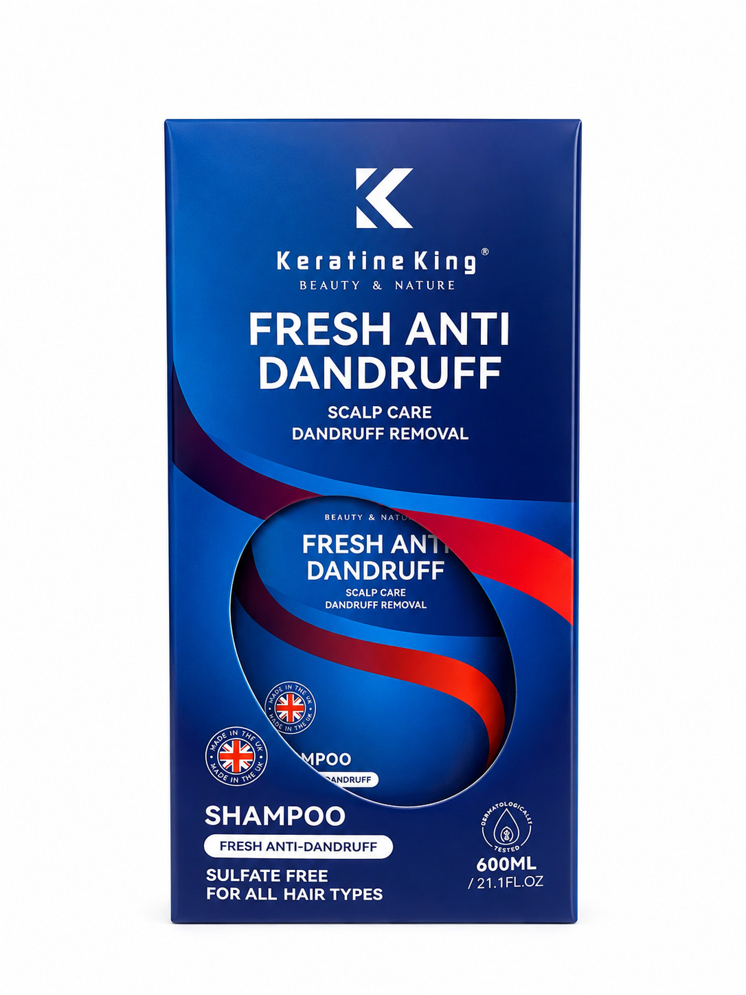 Kəpəyə qarşı şampun Keratine King Fresh Anti-Dandruff 600 ml