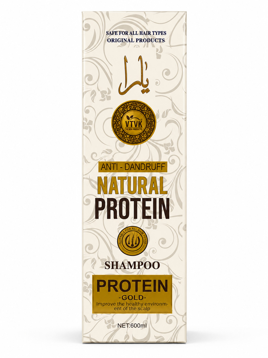 Kəpəyə qarşı şampun VTVK Natural Protein Gold Anti-Dandruff 600 ml