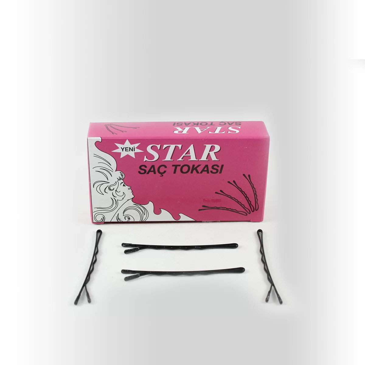 Saç sancaqları dəsti Star N5, qara, 200 əd