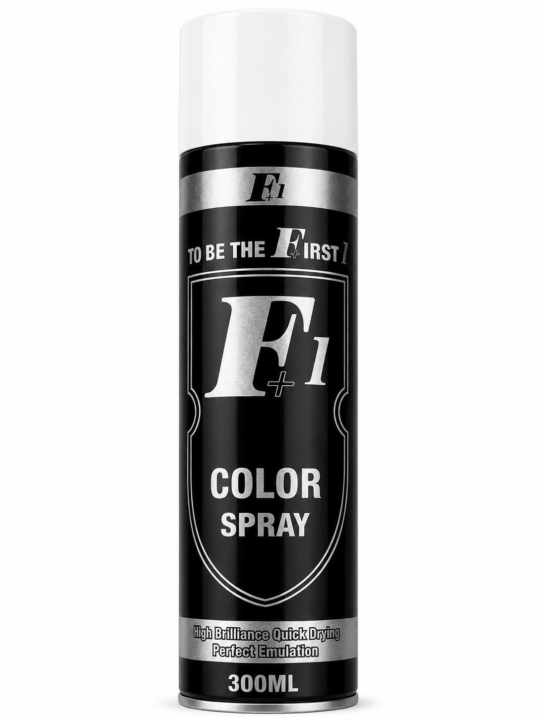 Sprey boya F1+, parlaq, ağ, 300 ml