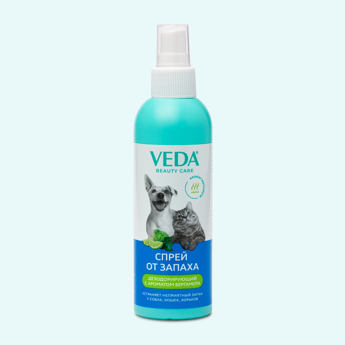 Dezodorant spreyi İtlər və pişiklər üçün Veda berqamotlu, 200 ml