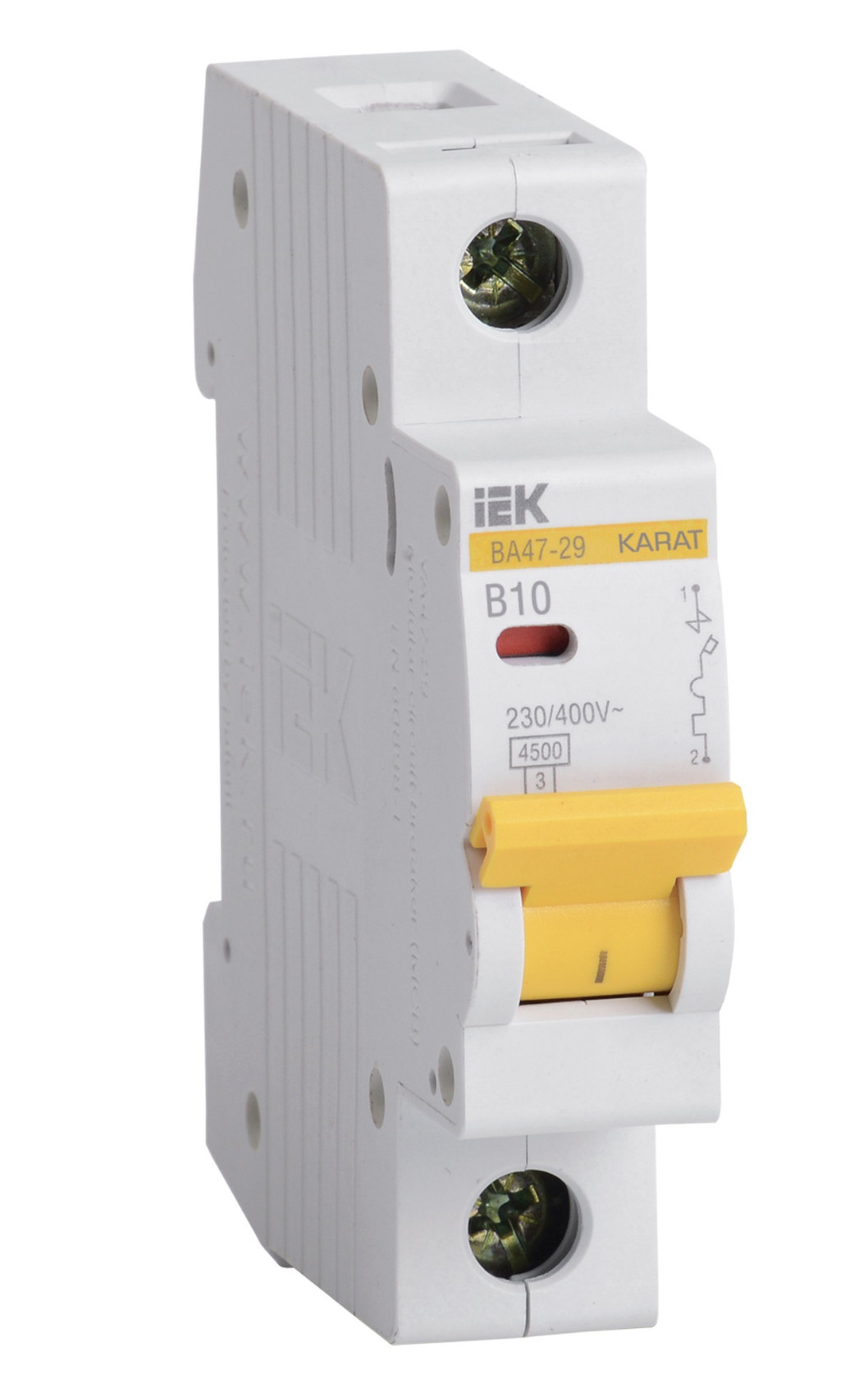 Avtomatik söndürücü IEK KARAT ВА47-29 1P B 10 A 4.5 kA