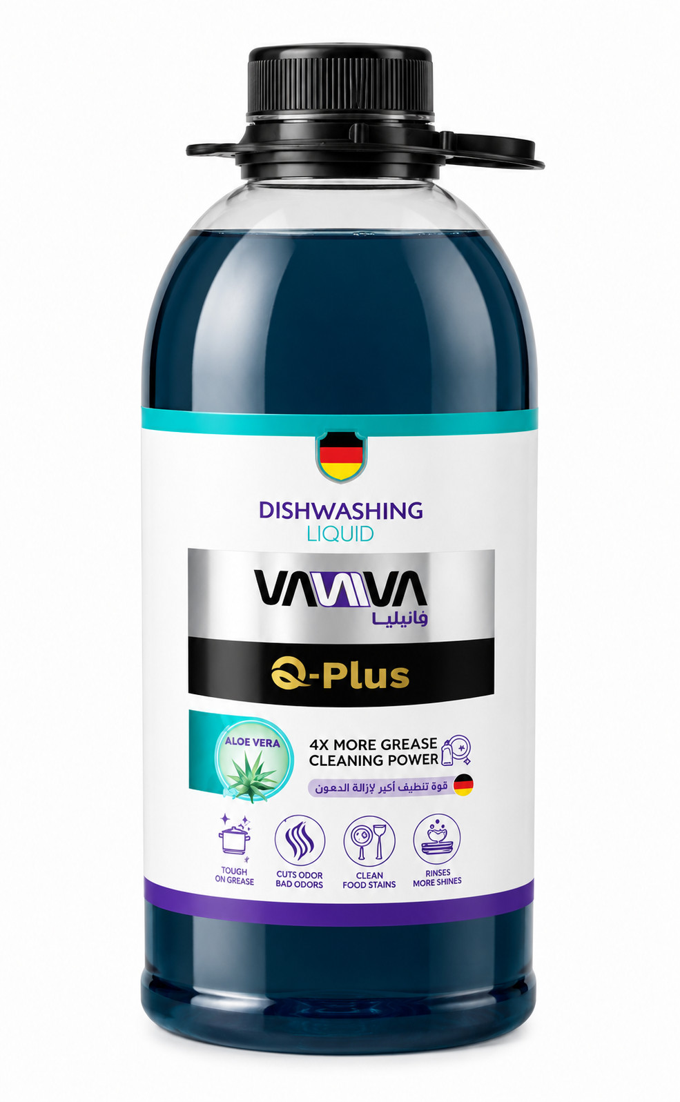 Qabyuyan maye Vanilia Q-Plus Aloe Vera, 2000 ml