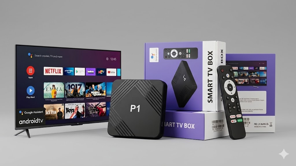 TV boks 4K UHD IPTV qoşma 16 Gb 2 Gb Android P1
