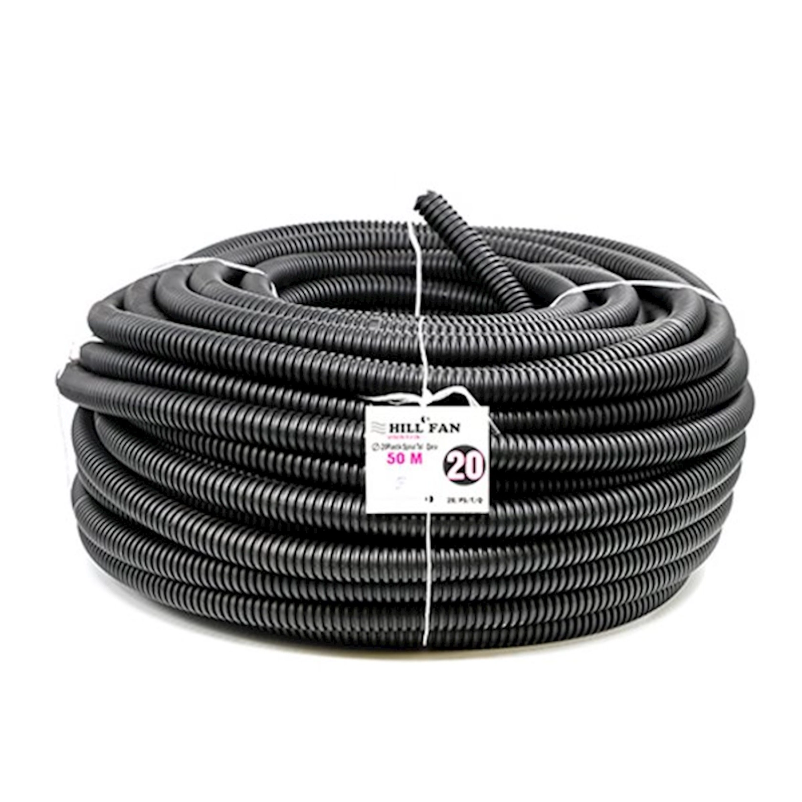 Elektrik izolyasiya borusu Hill Fan diametr 18 mm, 50 m, qara