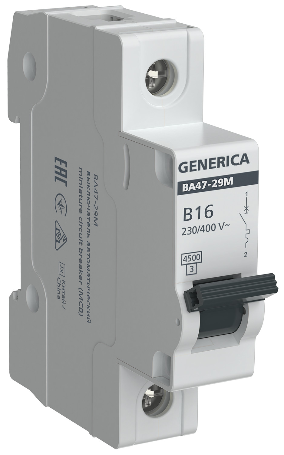 Avtomatik söndürücü Generica В A47-29М 1P 16 A 4,5к A B