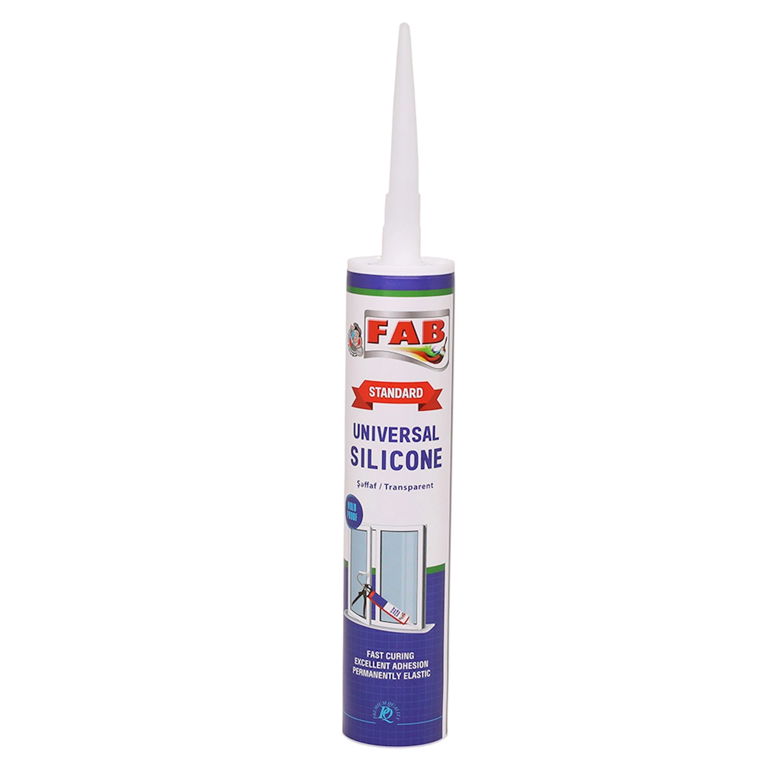 Silikon FAB universal, şəffaf, 300 ml