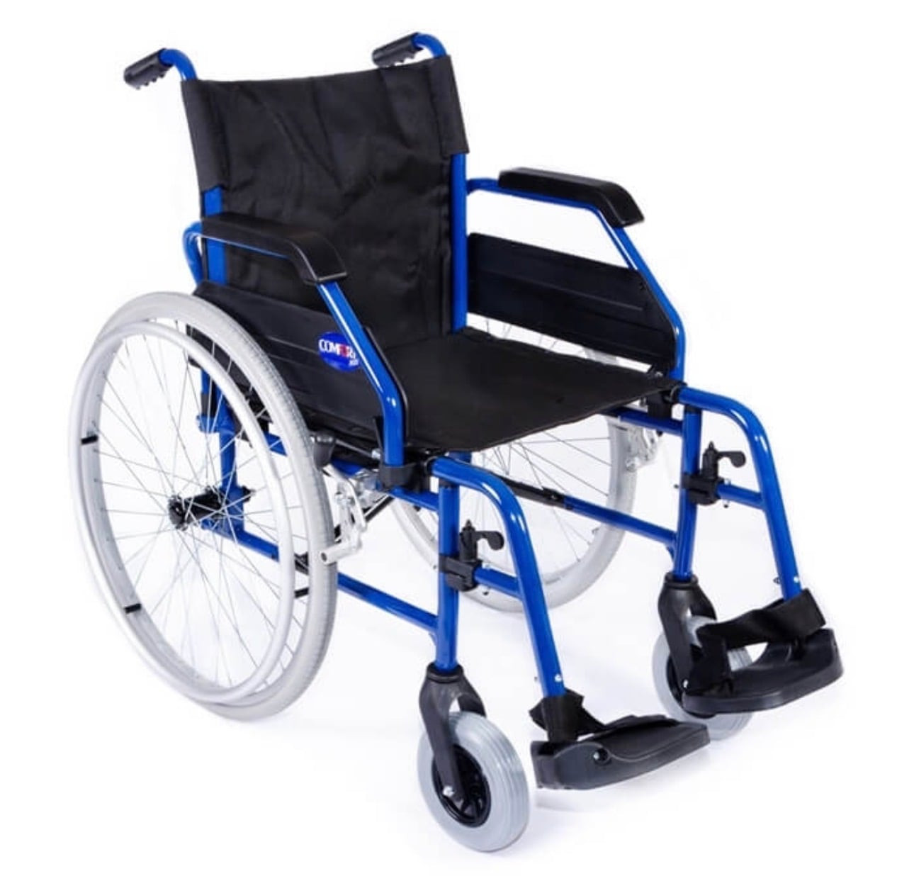 Əlil arabası Comfort Plus MG065, alüminium, qara