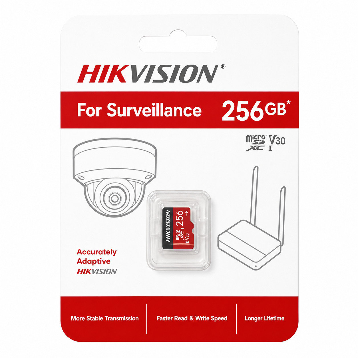 Yaddaş kartı Hikvision 256GB microSDXC Class 10 U3 V30