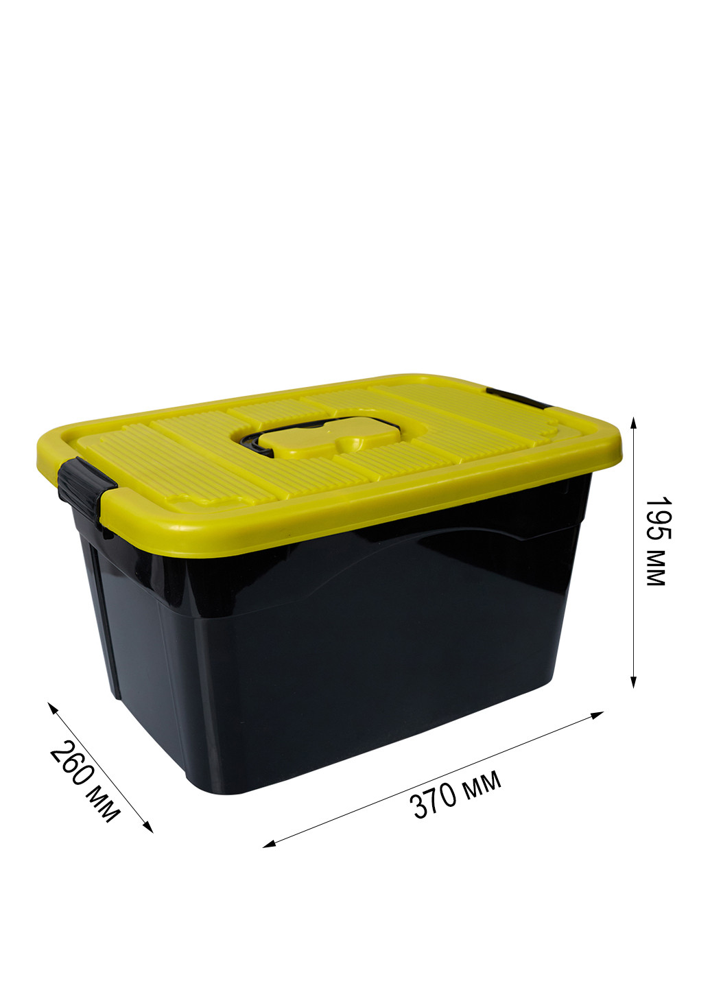 Saxlama qutusu Stars Plast, plastik, qara, 13 l, 37х26х19.5 sm