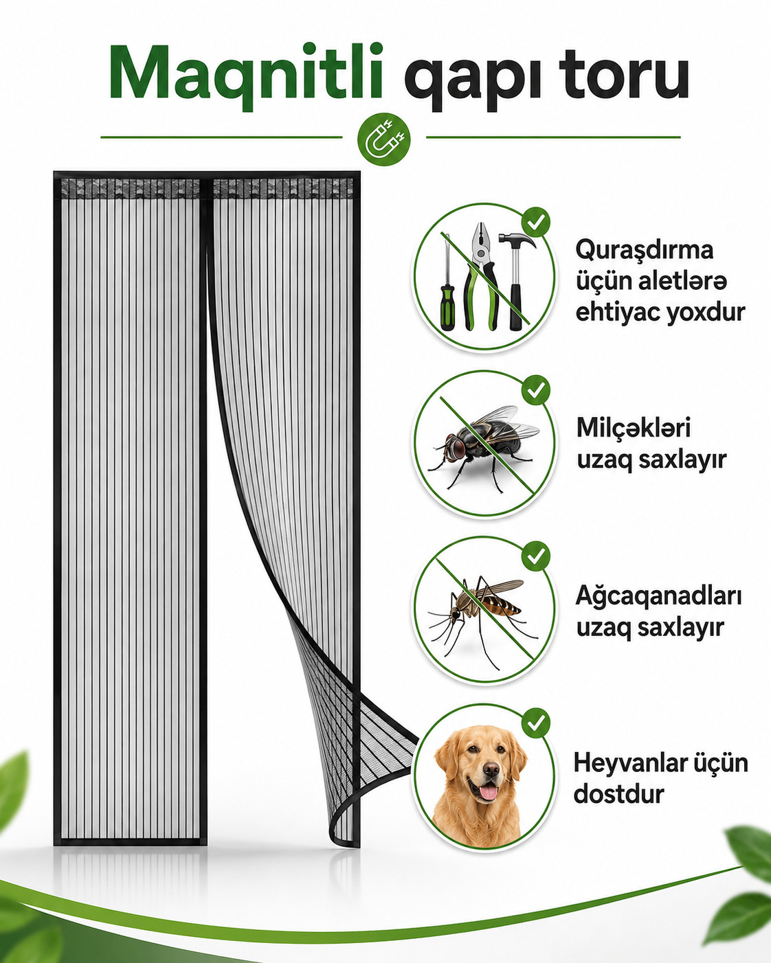 Ağcaqanadlara qarşı tor 17051147_RB, 100х210 sm