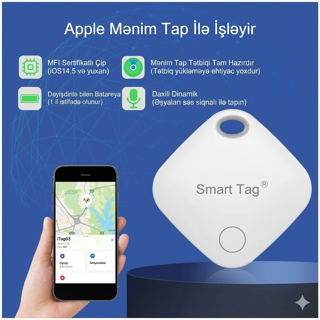 Portativ GPS S Tag izləmə EB-ONLN-1