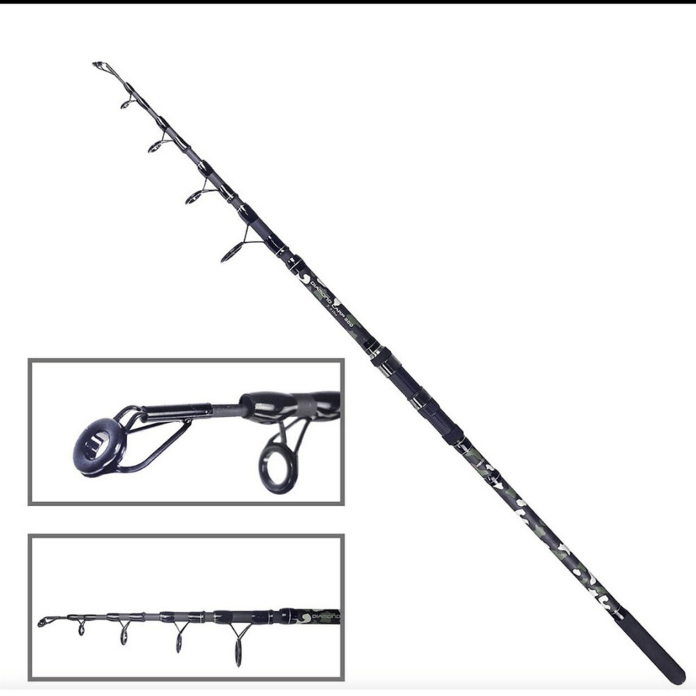 Tilov karp üçün Siweida Diamond 4.0 LB, 3.90 m, karbon dəstək