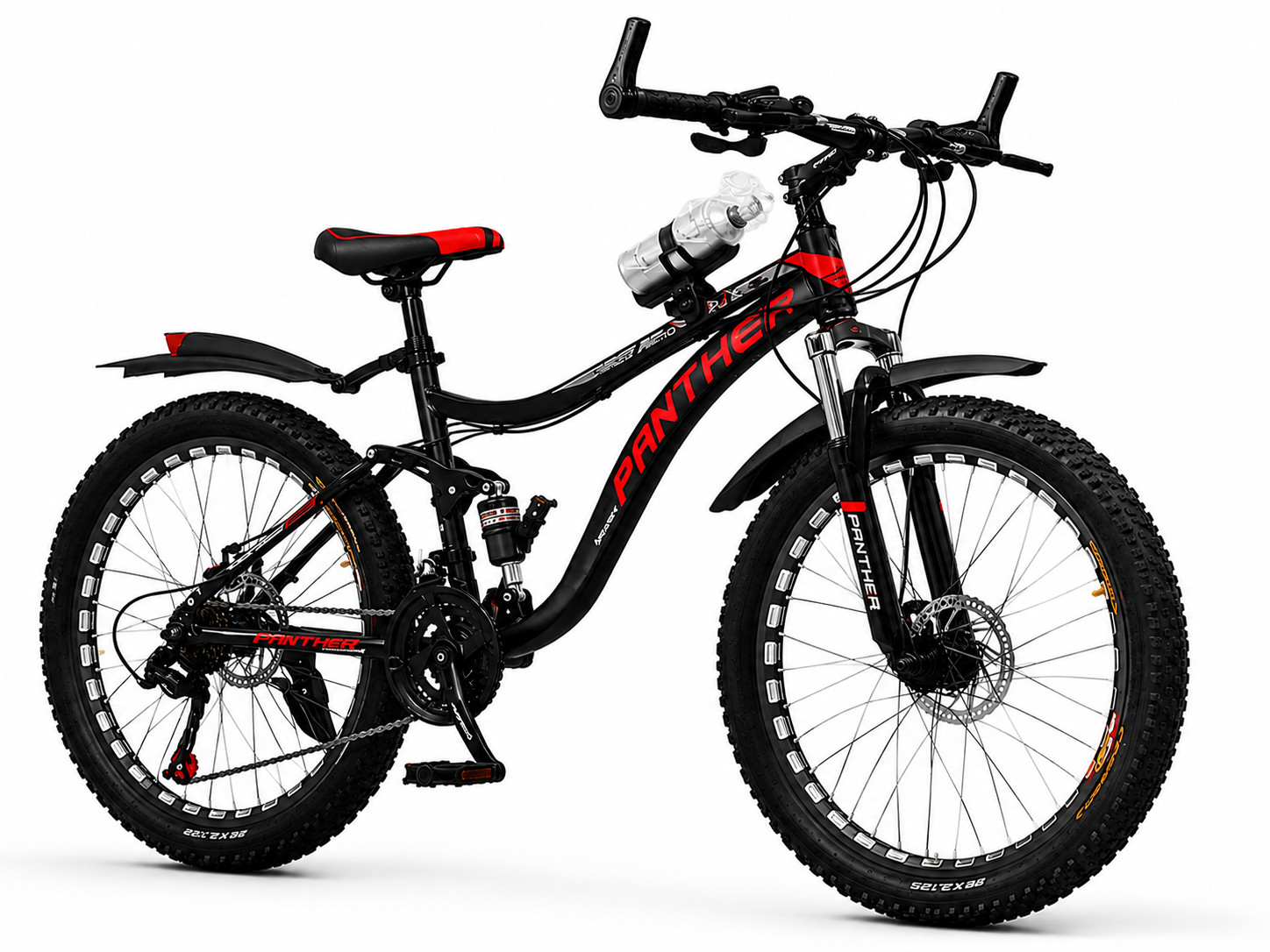 Dağ velosipedi Panther Mountain Pro Qoşa Amartizator VP088 29 ölçü Red edition