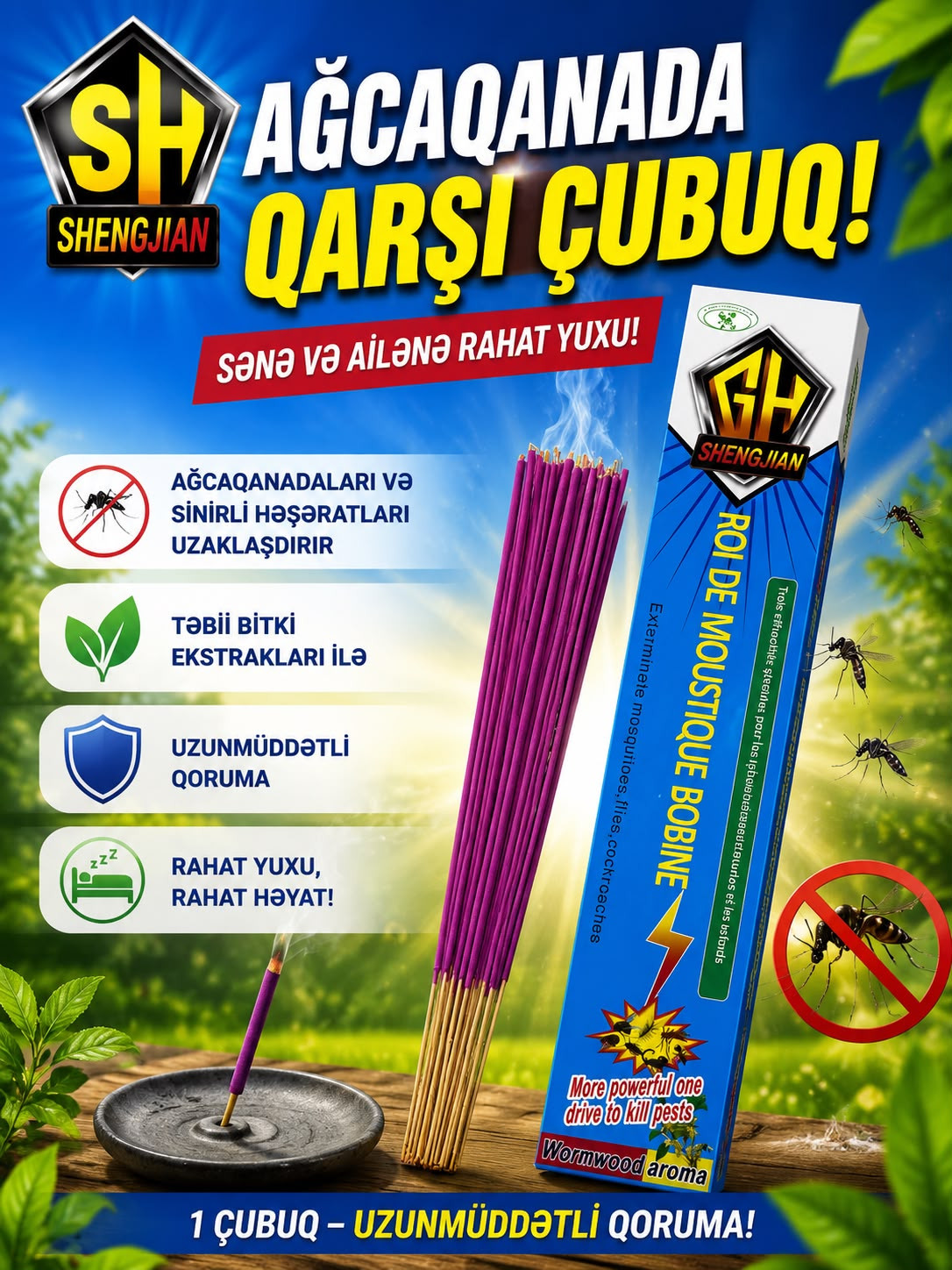 Ağcaqanada qarşı çubuq