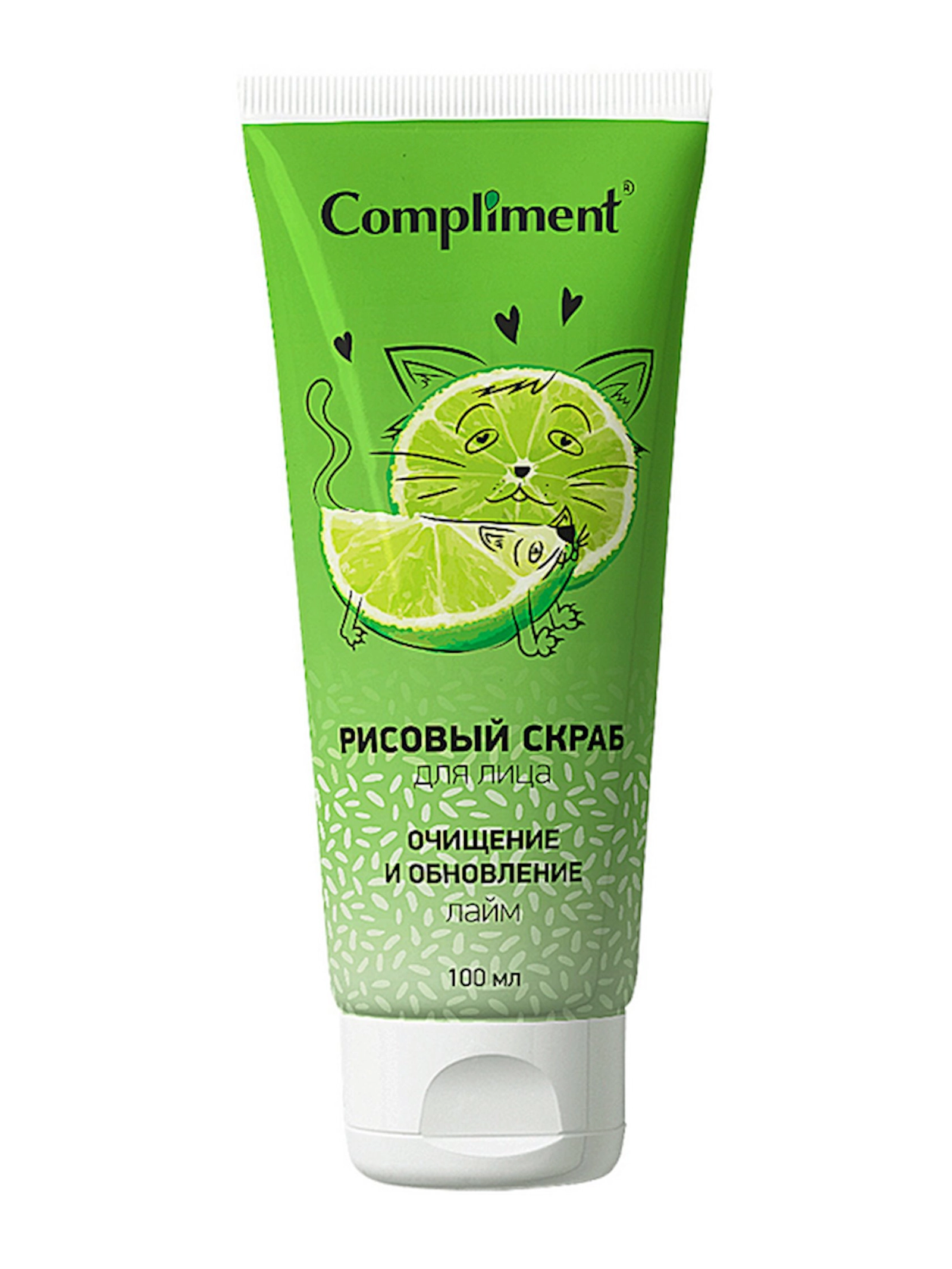 Üz üçün skrab Compliment Təmizlənə və Yeniləmə Düyü 100 ml