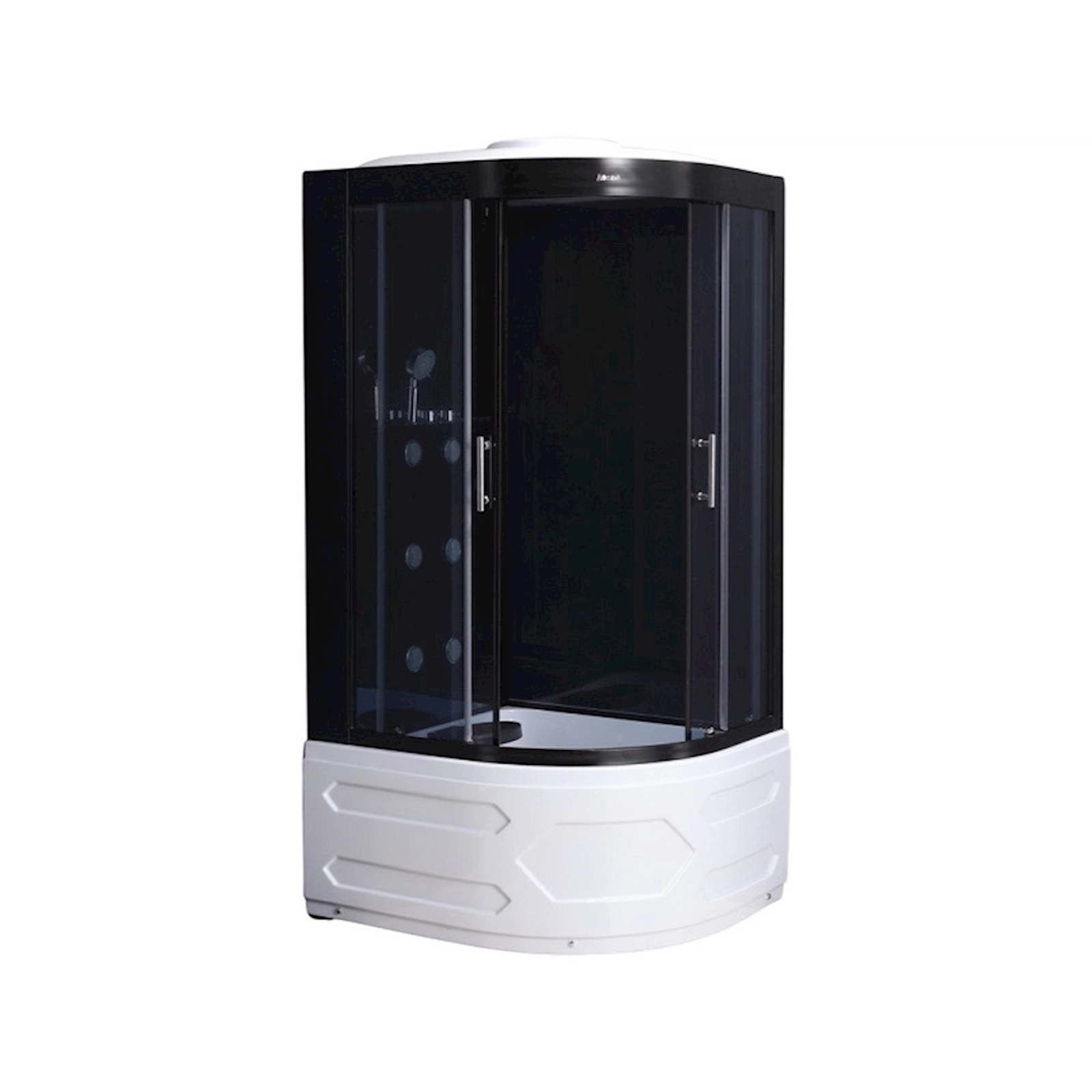 Duş kabini Orbita 638A 90x110x218 sm ağ, şəffaf şüşə