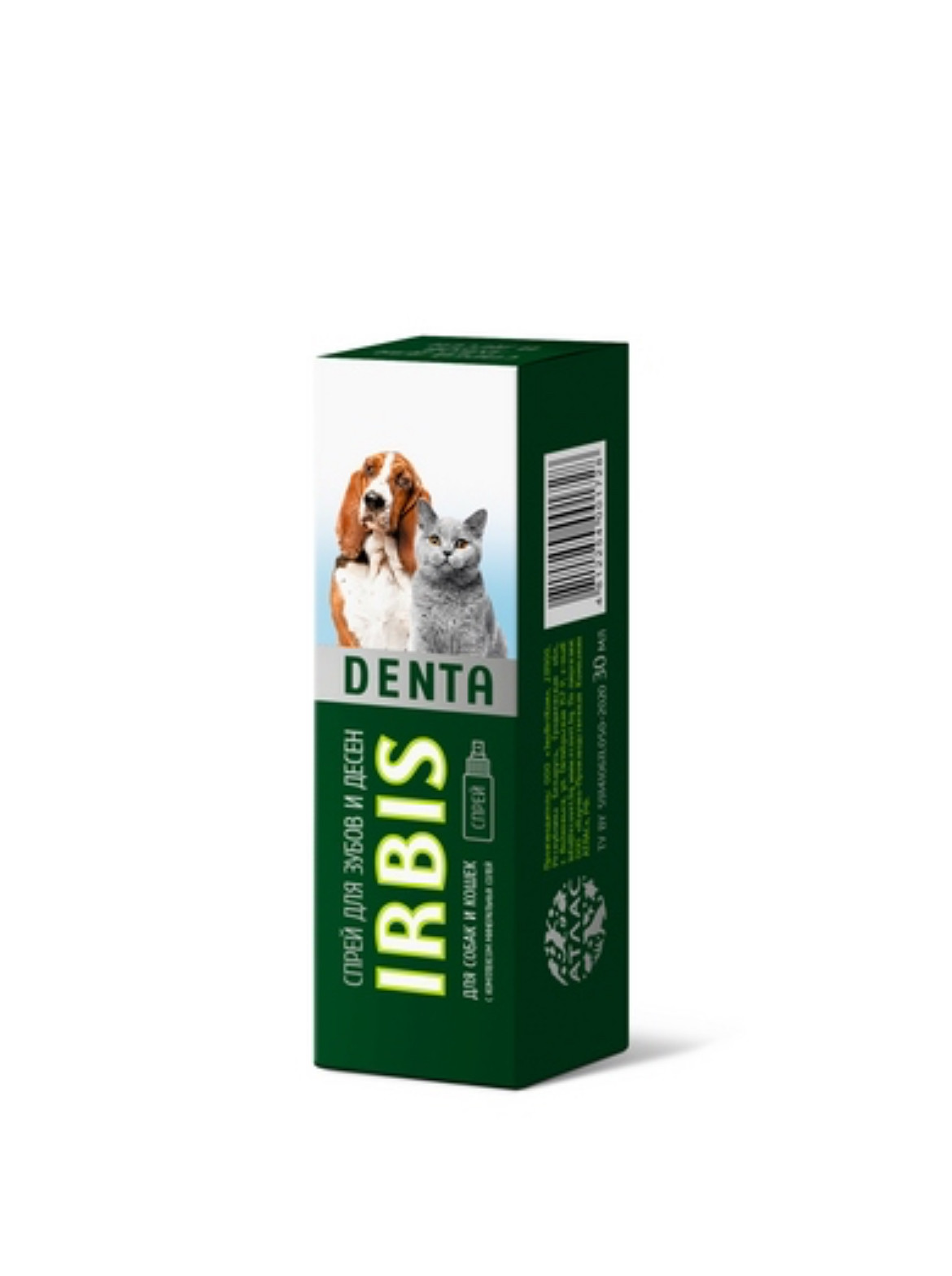Sprey Irbis Denta Pişiklər və itlər üçün ağız gigiyenası üçün, 30 ml