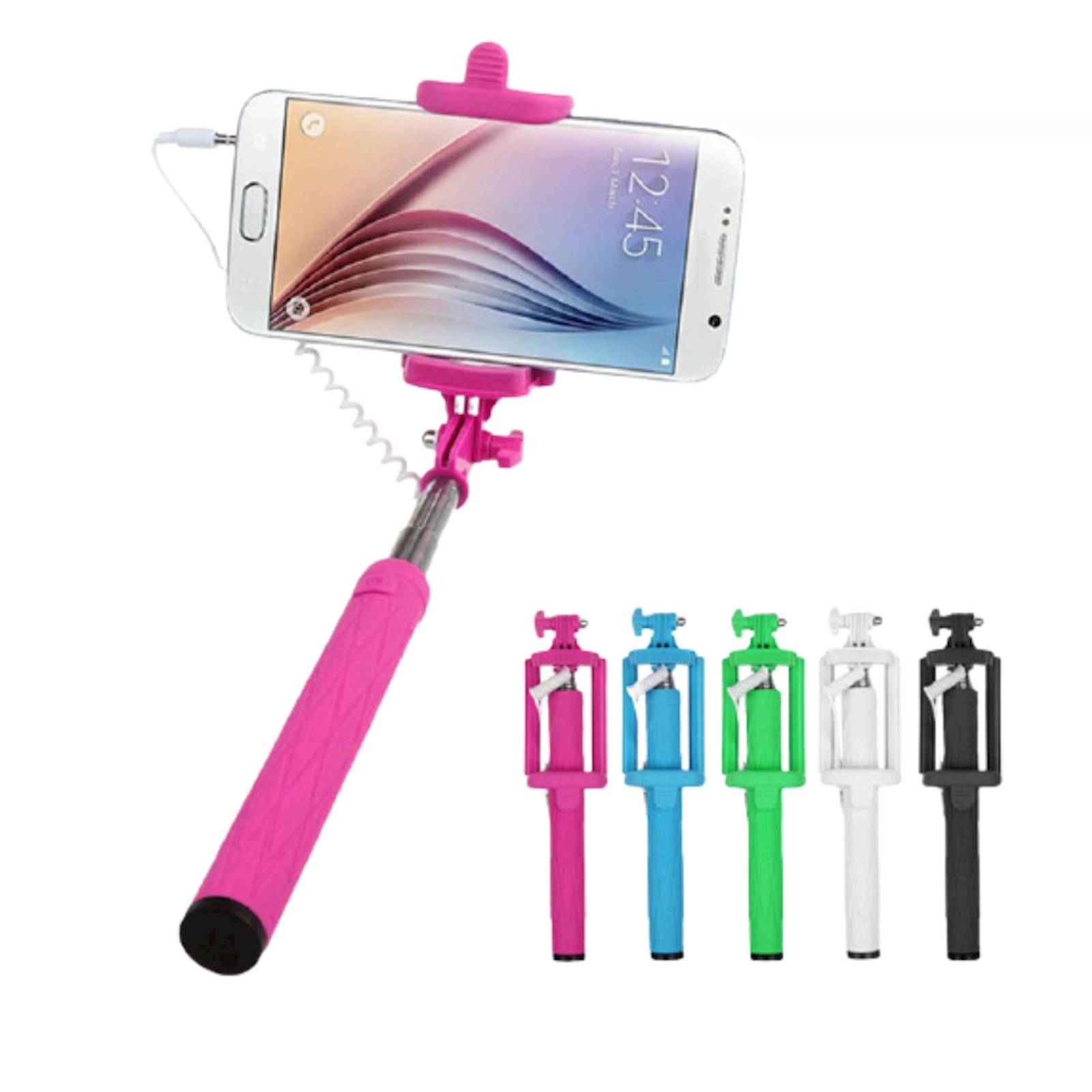 Monopod Selfie AUX Yellow