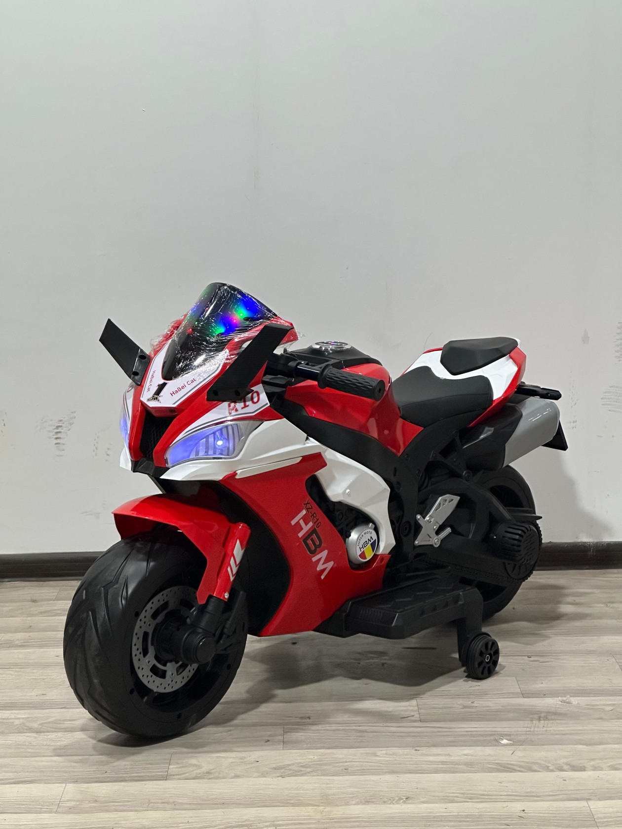 Uşaq elektrik motosikleti R10 CM, qırmızı