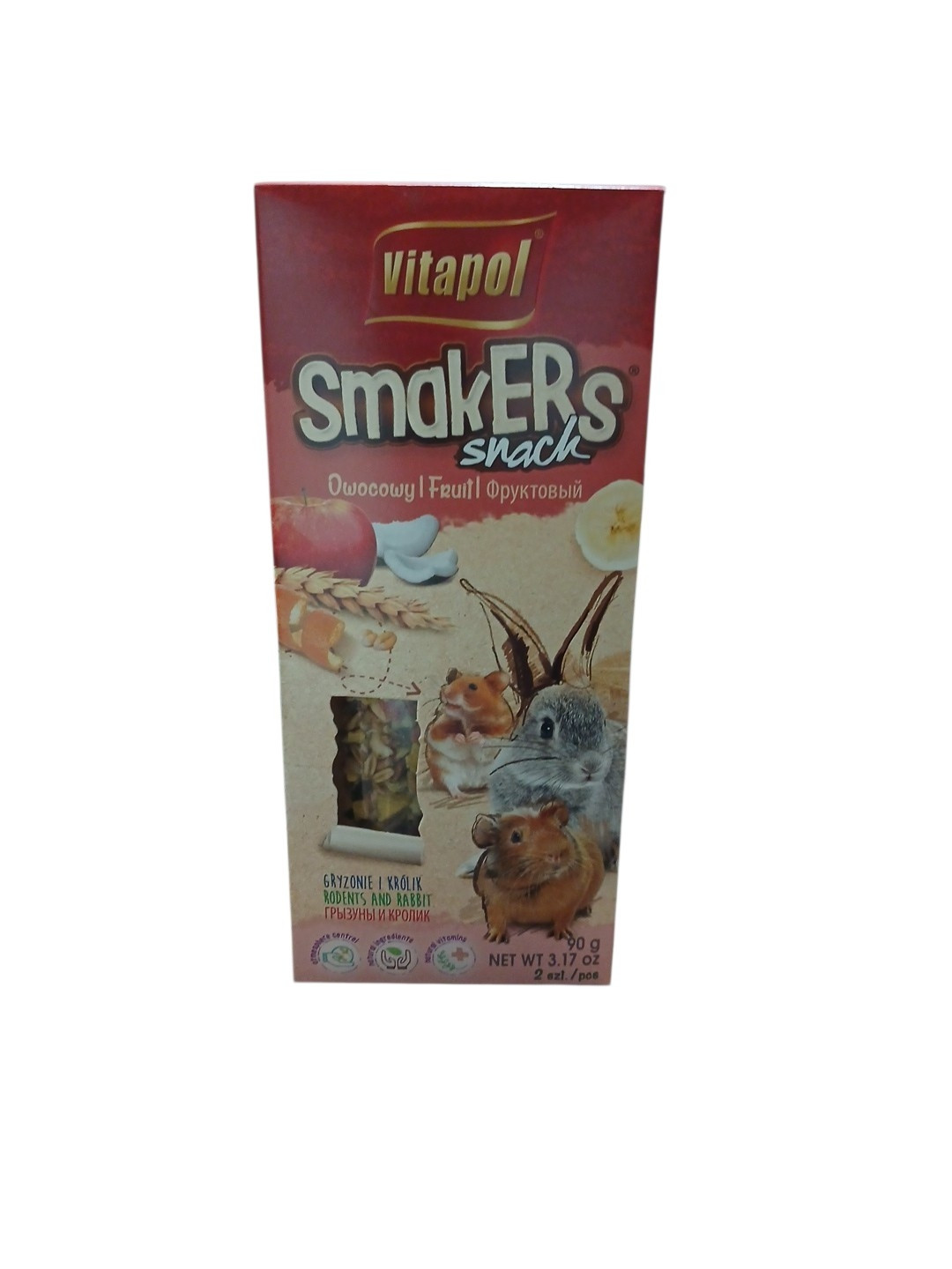 Sneklər Vitapol Smakers gəmiricilər üçün, meyvəli, 90 q