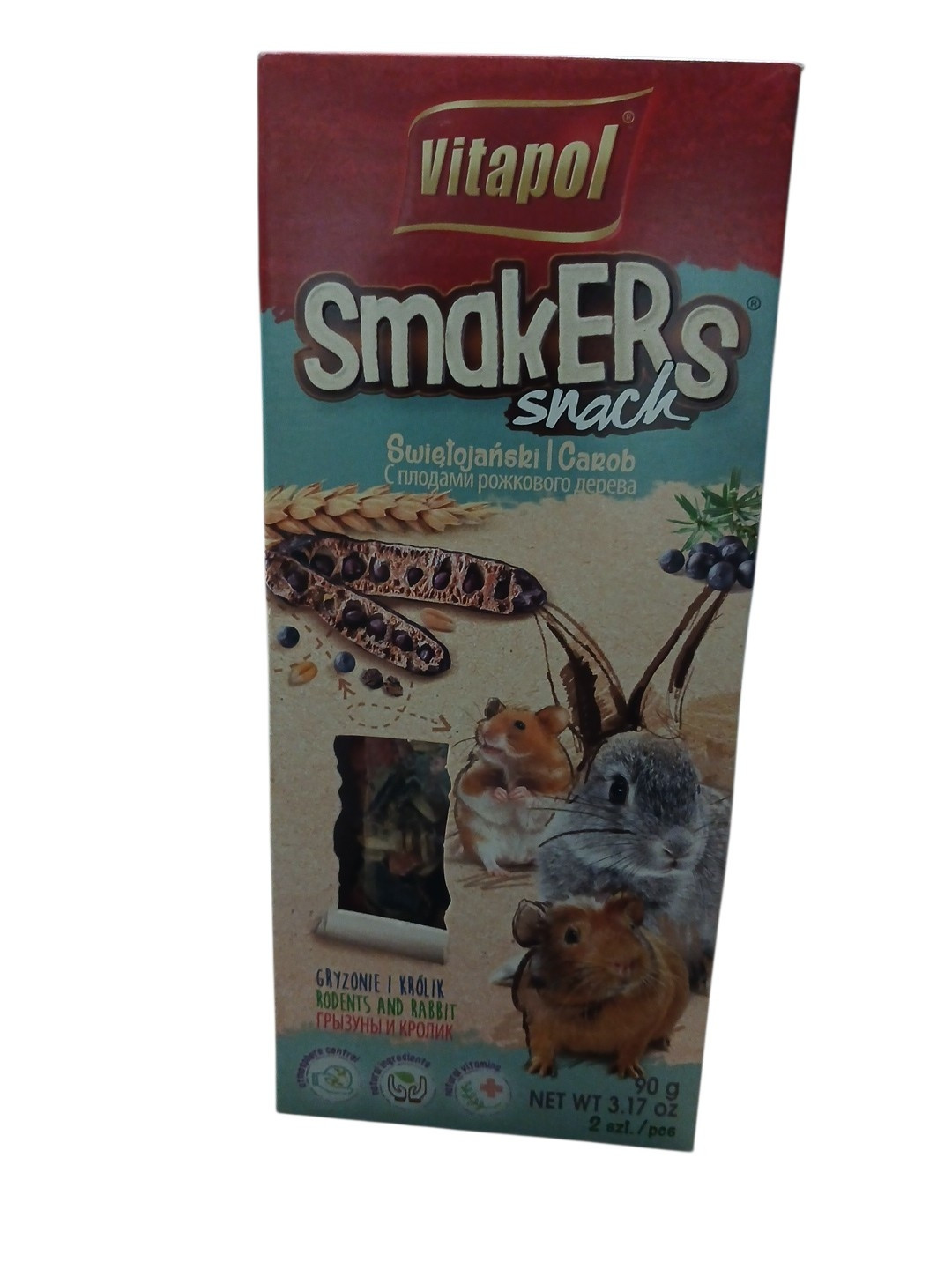 Sneklər Vitapol Smakers, keçiboynuzu dadlı, gəmiricilər və dovşanlar üçün