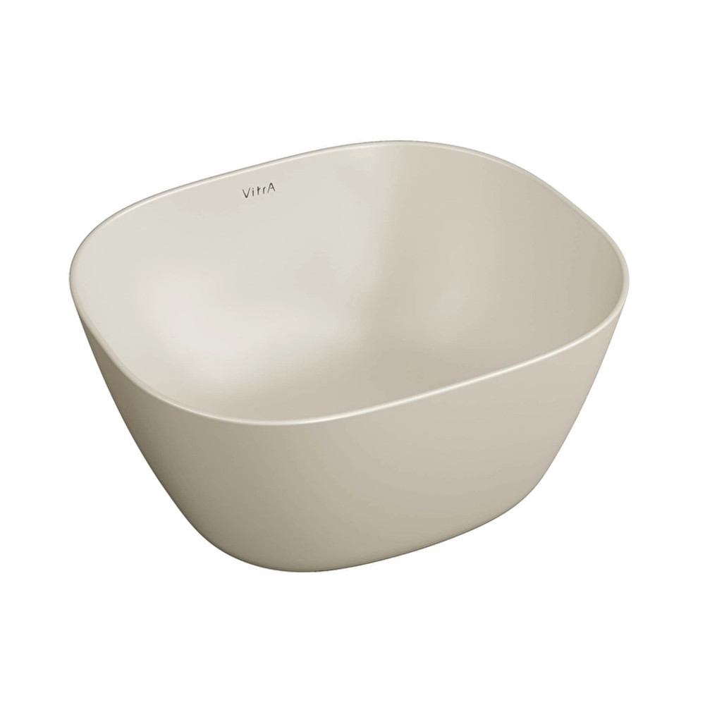 Çanaq lavabo kvadrat yüksək tezgahüstü bej Vitra