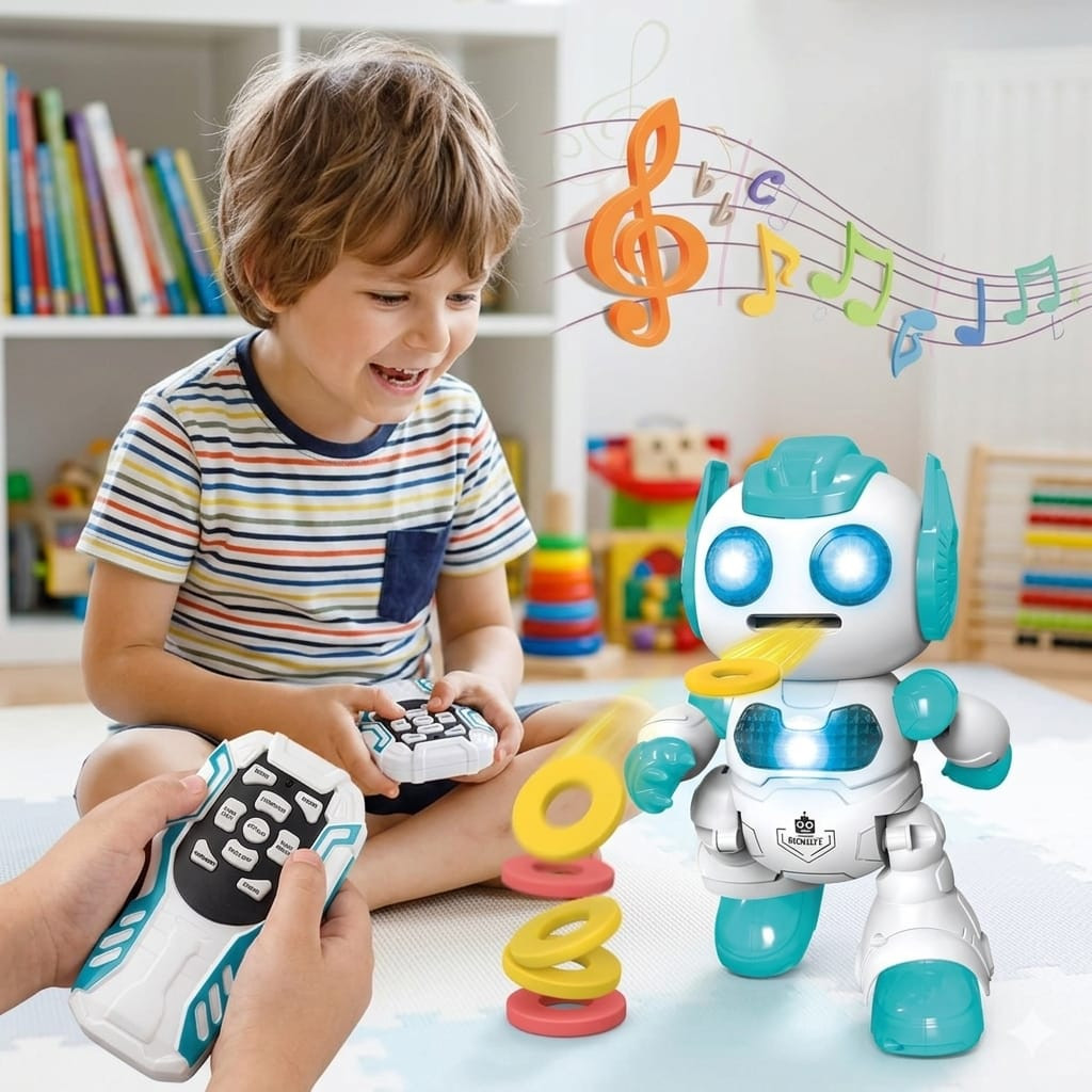 Radio vasitəsi ilə idarə olunan robot MQMQ-T Dance, pultlu, ağ/göy, 3+ yaş