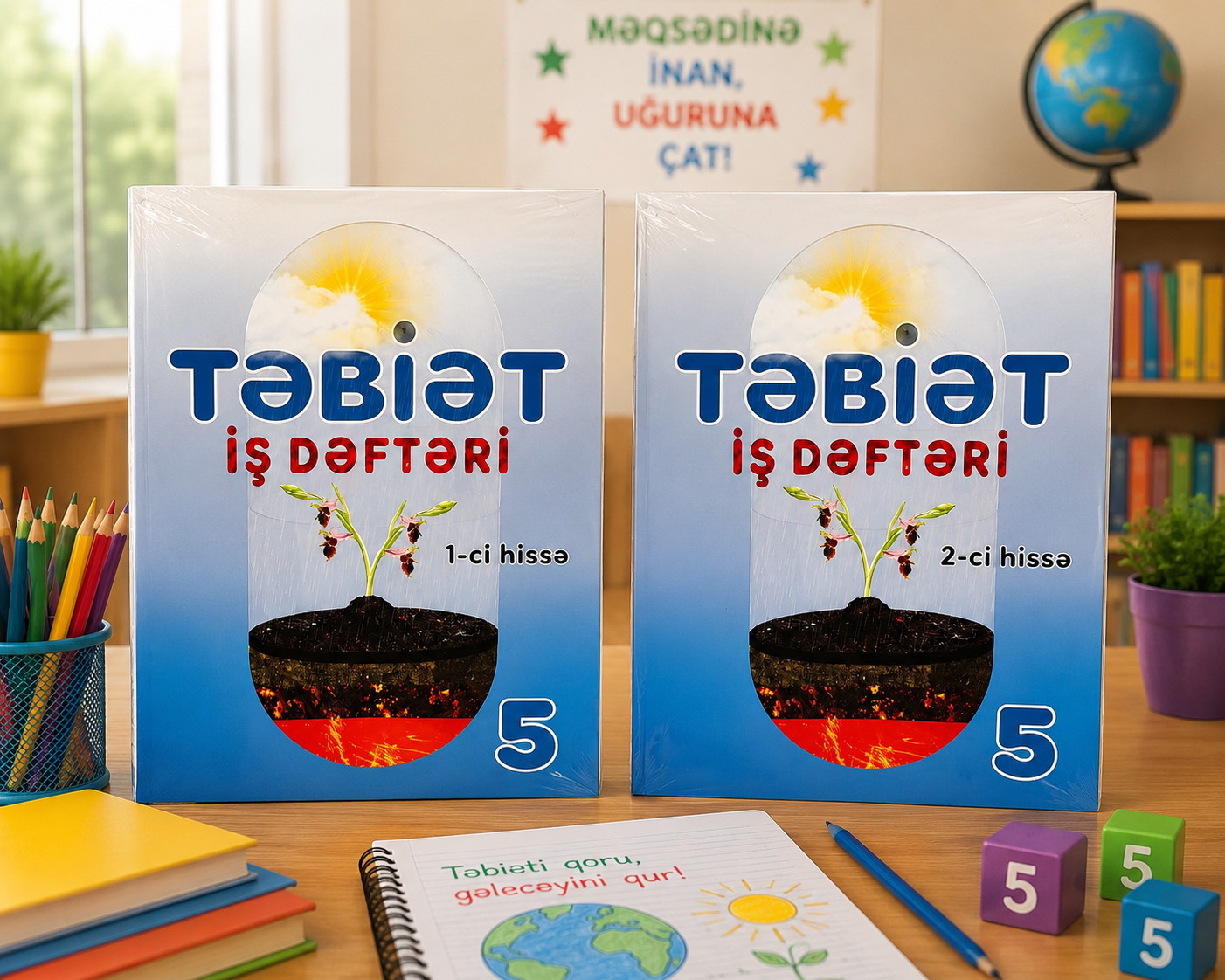 Kitab dəsti Təbiət 5 İş Dəftəri I və II hissə