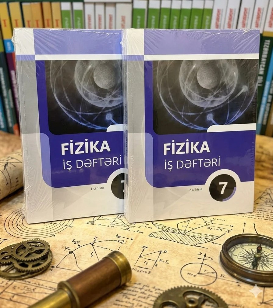 Kitab dəsti Fizika 7 İş dəftəri I və II hissə