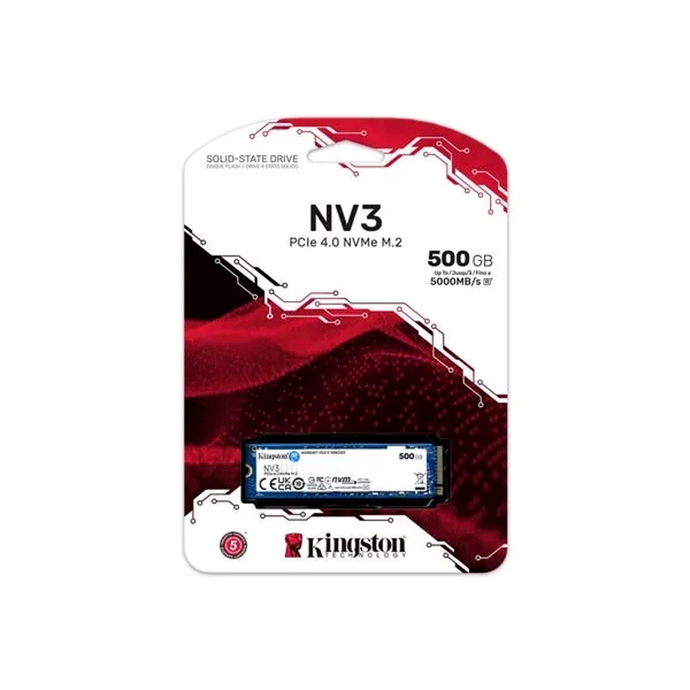 SSD yığıcı Kingston NV3 M.2 500 Gb 3000 Mb/s SNV3S/500G 500G NVMe 2280