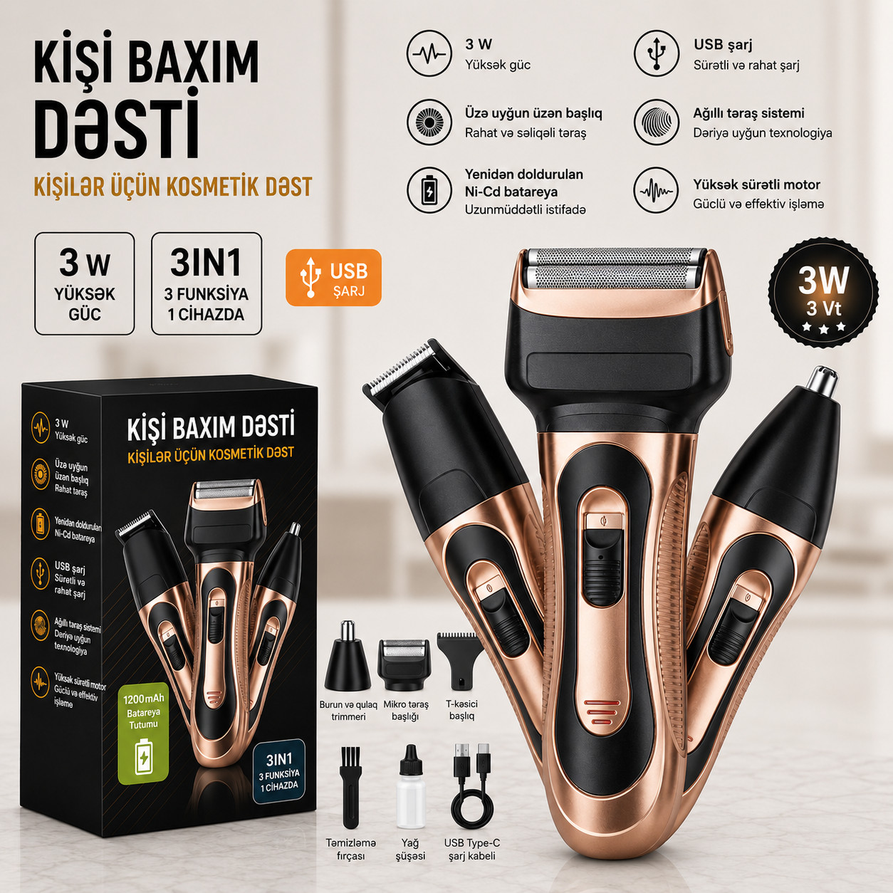 Universal Trimmer No Brand 3Vt 3-in-1