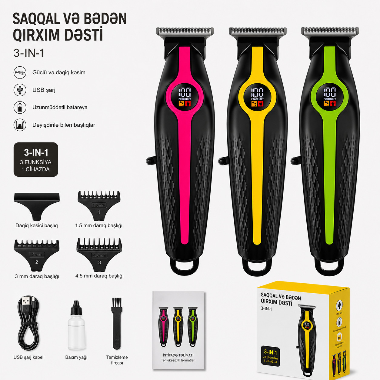 Saç kəsimi üçün universal cihaz No brand 5 Vt 4 in 1