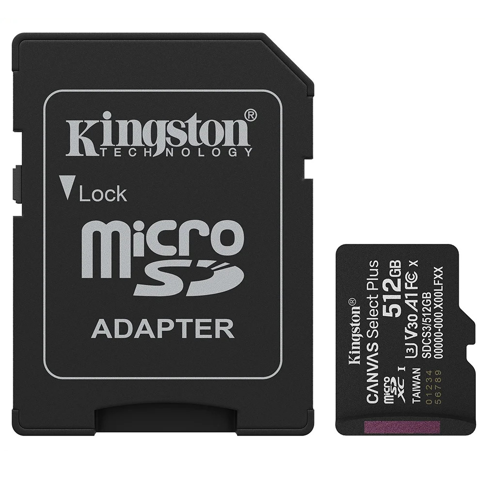 Yaddaş kartı Kingston Canvas Select Plus Gen3 512GB MicroSDXC