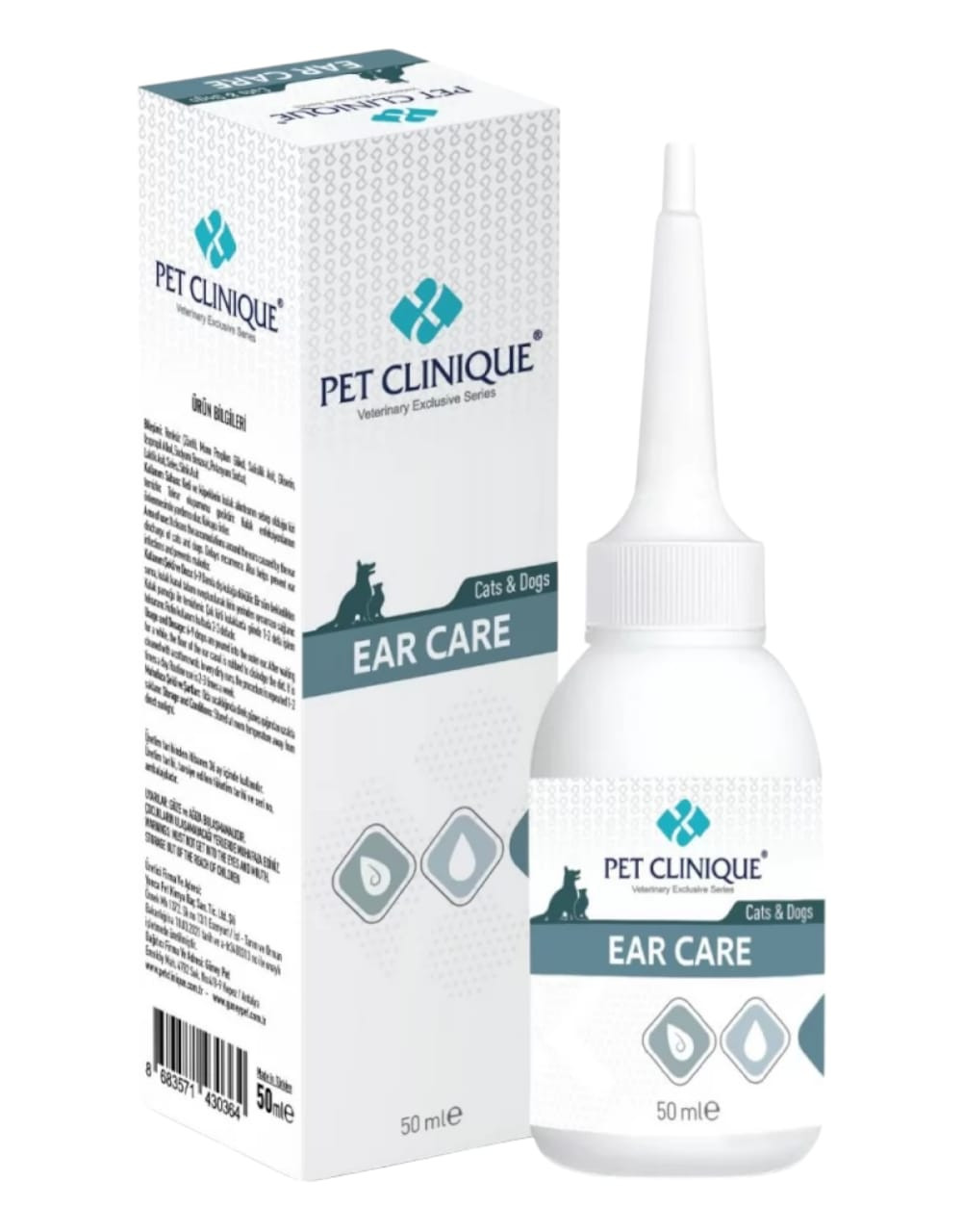 Pişik və itlər üçün qulaq təmizləmə losyonu Pet Clinique Ear Care, 50 ml